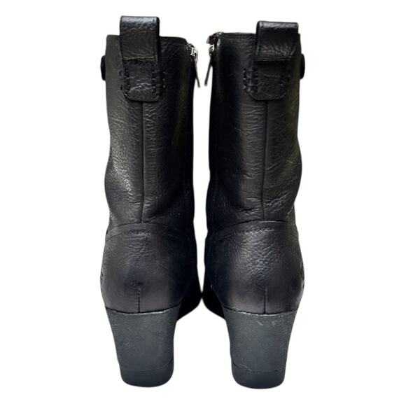 Uggs Potrero Waterproof Leather Boot Women's Size 8 EU 39 Black Wedge - Picture 5 of 11